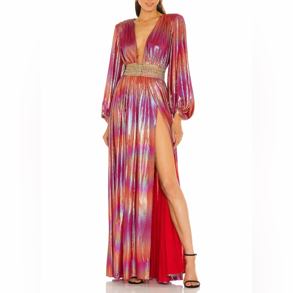 BRONX AND BANCO - ZOE ROSE GOWN - MULTICOLOR